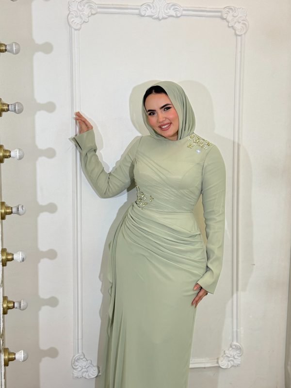 فستان مينت جرين شيفون