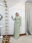 فستان مينت جرين شيفون