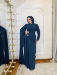 فستان شيفون بترولي