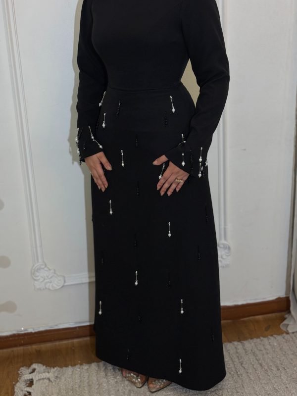 فستان اسود A-Line