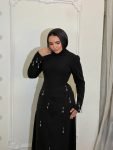 فستان اسود A-Line