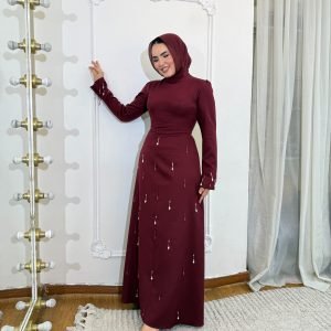 فستان برجندي A-LINE