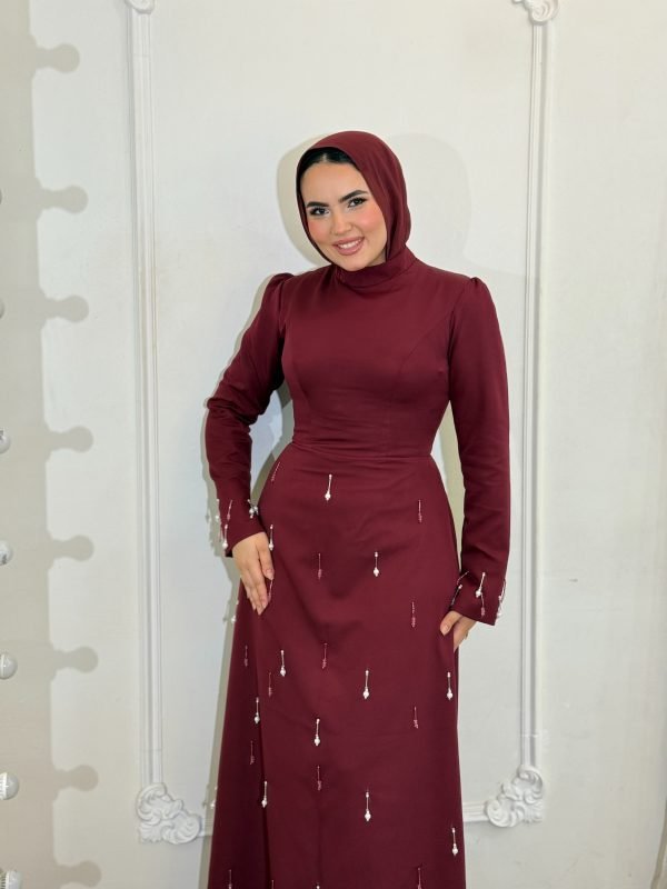 فستان برجندي A-LINE