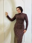 فستان بني بهاندميد جولد